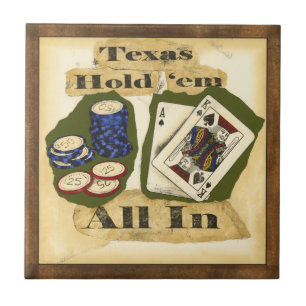Texas Hold 'Em Hand with King and Ace Tile