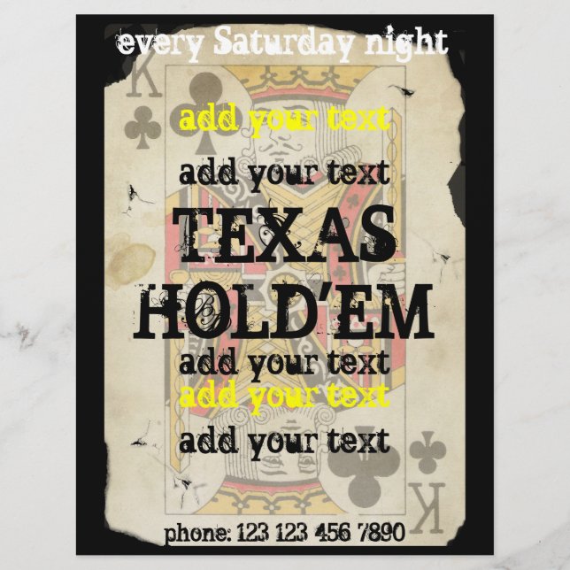 texas hold'em flyers (Front)