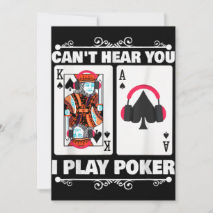 Texas Holdem Poker Cant Hear You I Play Poker Holiday Card
