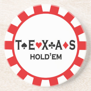 Texas Holdem Poker Chip coasters