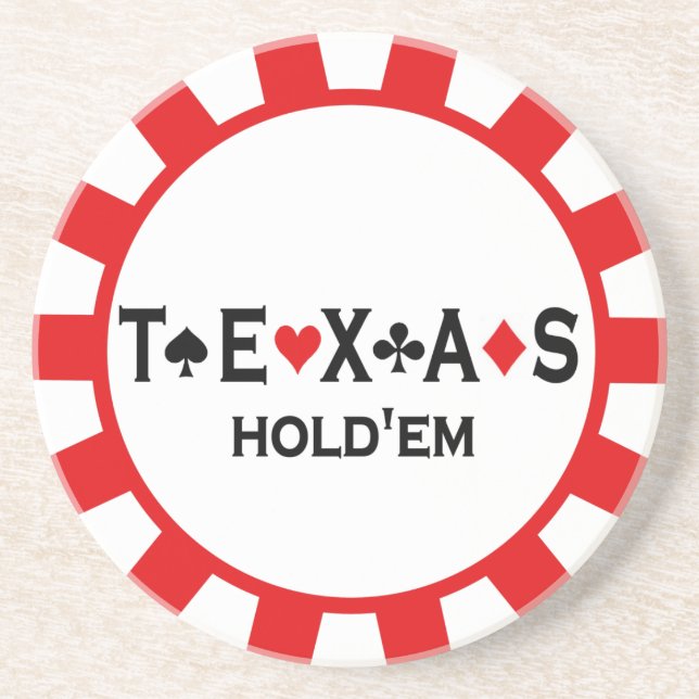 Texas Holdem Poker Chip coasters (Front)