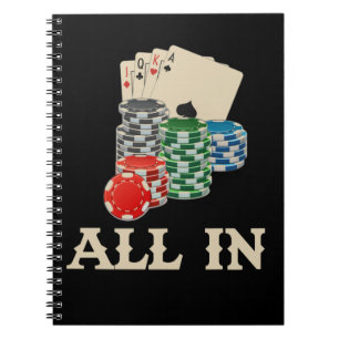 Texas Hold'Em Poker Player Casino Gambler Notebook