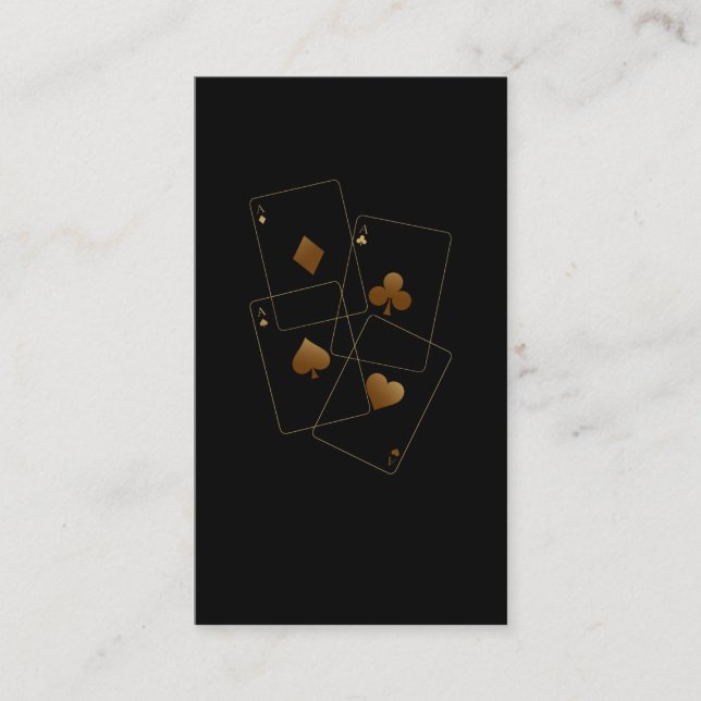 Texas Hold'Em Poker Player Casino Gambling Business Card (Front)