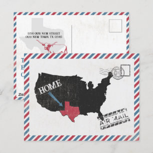 Texas Home Air Mail Postcard