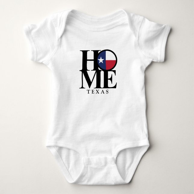 Texas HOME Baby One Piece Bodysuit (Front)