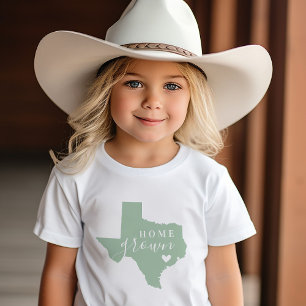 Texas Home Grown   Editable Colours State Map Baby T-Shirt