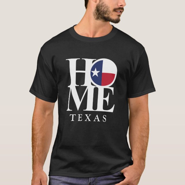 Texas HOME Men's Black Tee (Front)