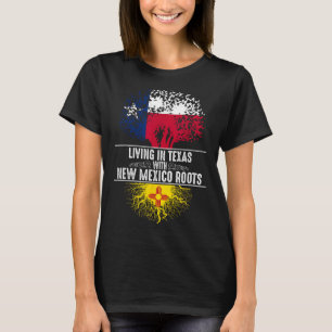 Texas Home New Mexico Roots State Tree Flag Love G T-Shirt