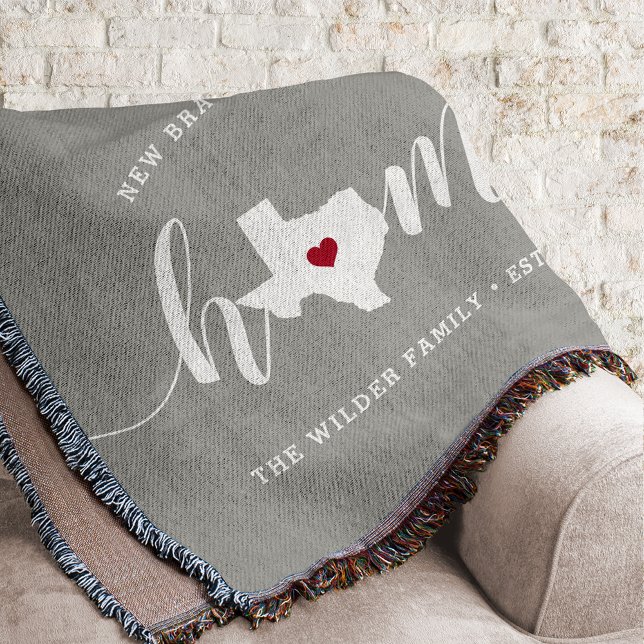 Texas Home State Personalised Throw Blanket (Creator Uploaded)