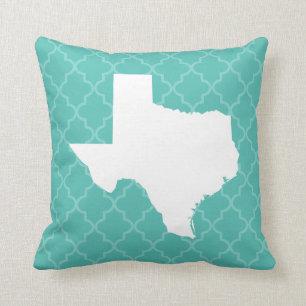 Texas Home State Quatrefoil Throw Pillow