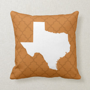 Texas Home State Quatrefoil Throw Pillow