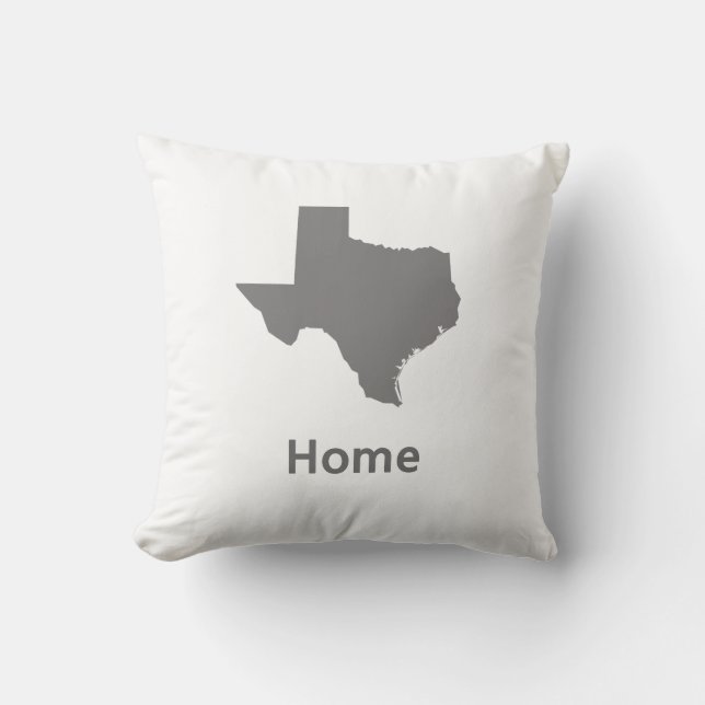Texas Home Throw Pillow (Front)