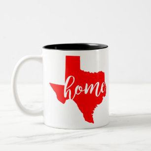 Texas Home #USAPatriotGraphics  ©WhiteTigerLLC.Com Two-Tone Coffee Mug