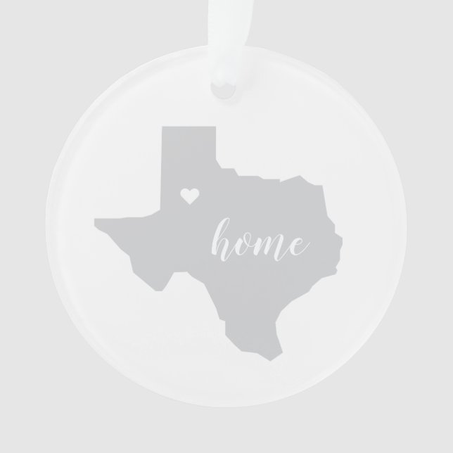 Texas Hometown Personalised Ornament (Front)