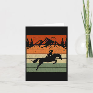 Texas Horse Riding Cowgirl Retro Rider Ranch  Card