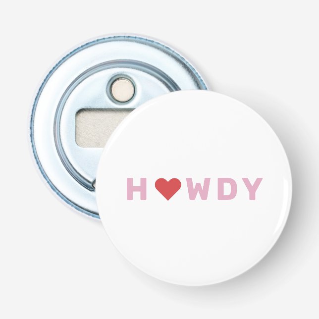 Texas HOWDY Souvenir Gift Bottle Opener (Front)