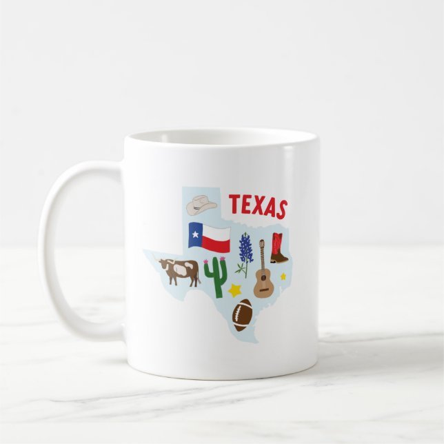 Texas Icons Coffee Mug (Left)