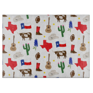 Texas Icons Cutting Board