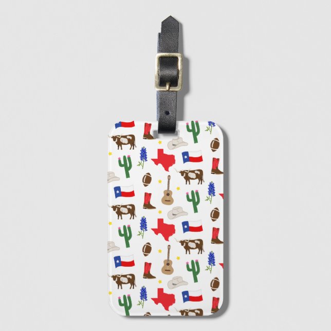 Texas Icons Luggage Tag (Front Vertical)