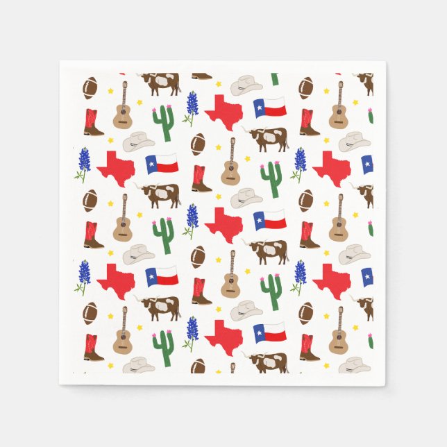 Texas Icons Napkin (Front)