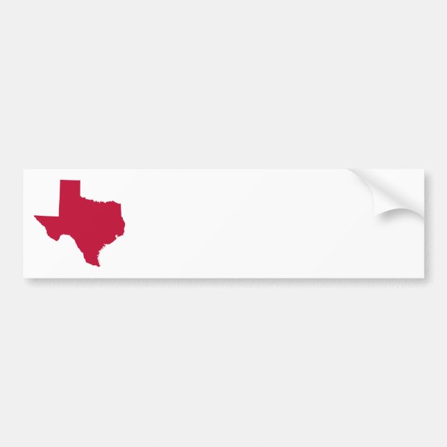 Texas in Red Bumper Sticker (Front)