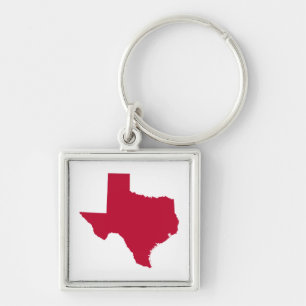 Texas in Red Key Ring