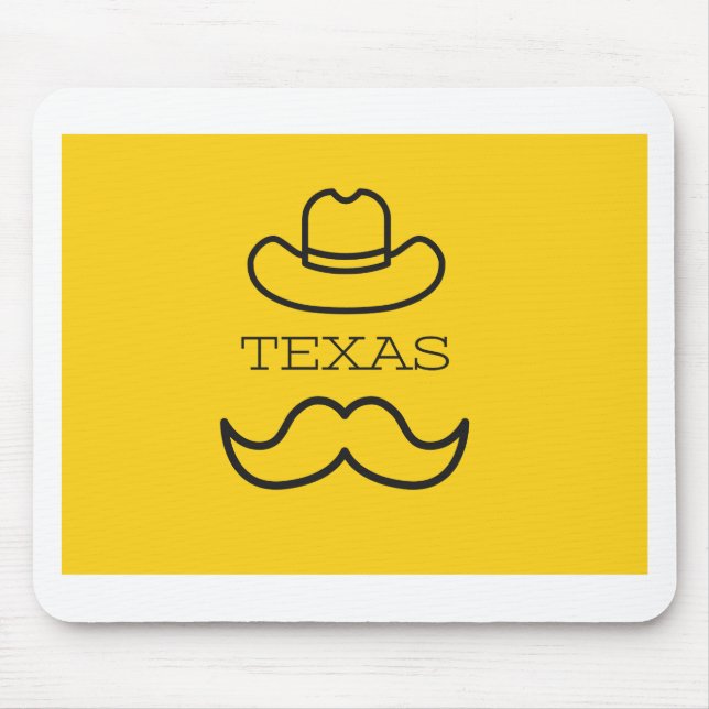 Texas in Yellow 2 Mouse Mat (Front)