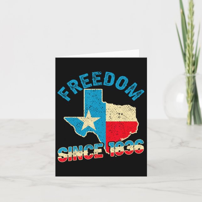 Texas Independence Day 1836  Card (Front)
