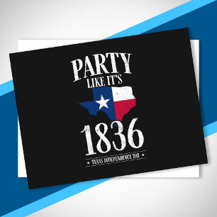 Texas Independence Day 1836 State Flag Party Home Postcard