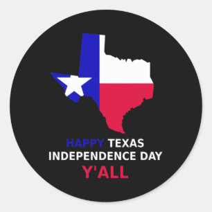 Texas Independence Day  Classic Round Sticker