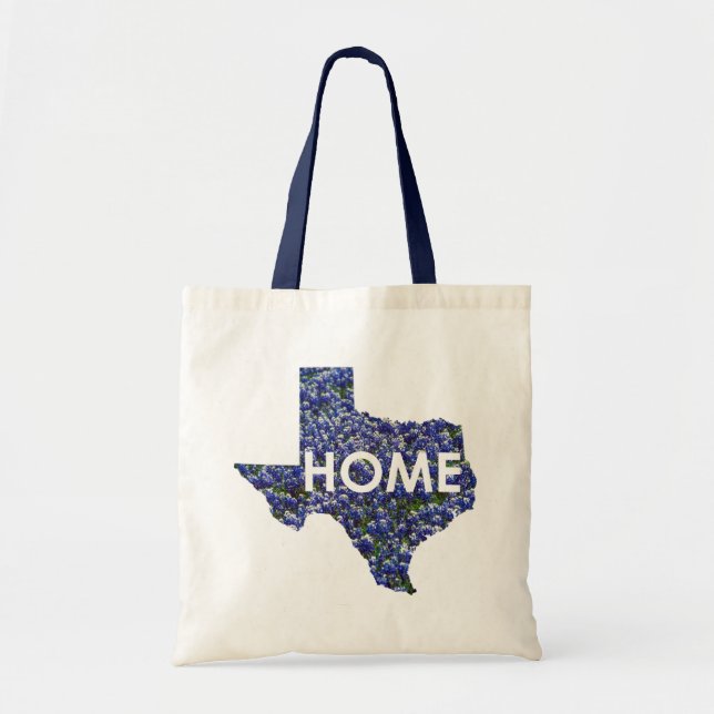 Texas is Home bluebonnet tote Bag (Front)