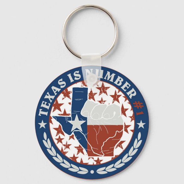 Texas is Number One Keychain (Front)
