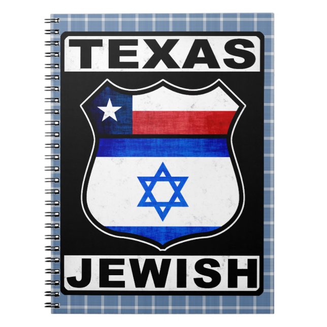 Texas Jewish American Notepad Notebook (Front)