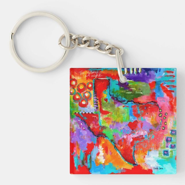 Texas Key-chain by Shelly Jones Key Ring (Front)