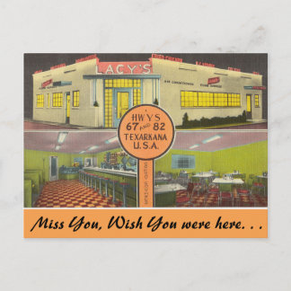 Texas, Lacy's Drive-In, Texarkana Postcard