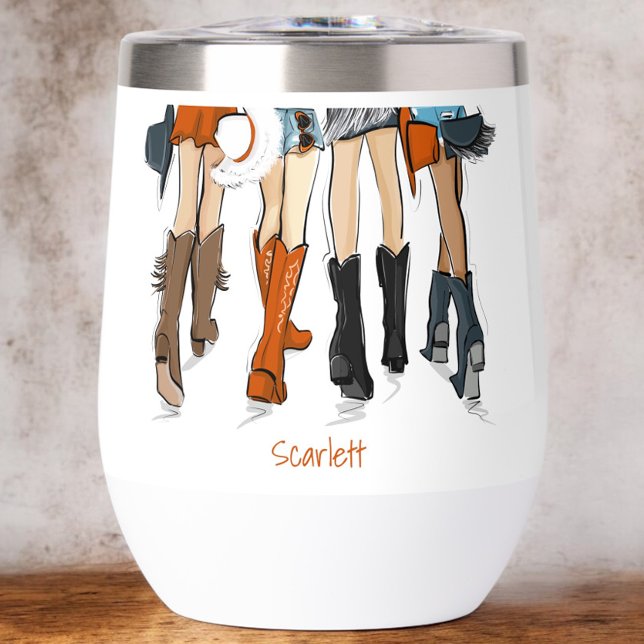 Texas Ladies Fashion Cowboy Boots Orange Custom (Creator Uploaded)