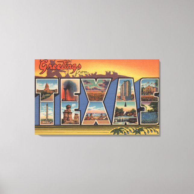 Texas (Land of the Modern Pioneer) Canvas Print (Front)