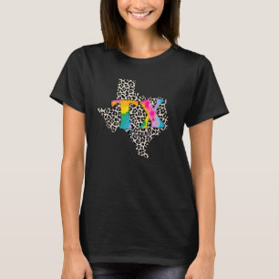 Texas Leopard Tie Dye Sublimation Happy First Day T-Shirt