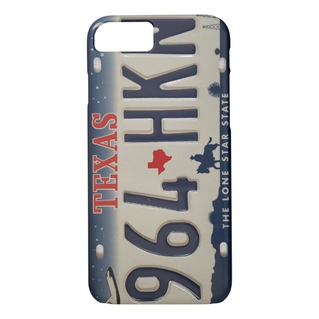 Texas license plate phone case (Back)