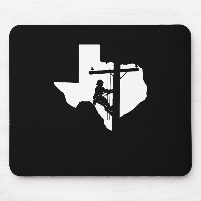 Texas Lineman Pole Climbers Lineman's Wife Men Wom Mouse Mat (Front)