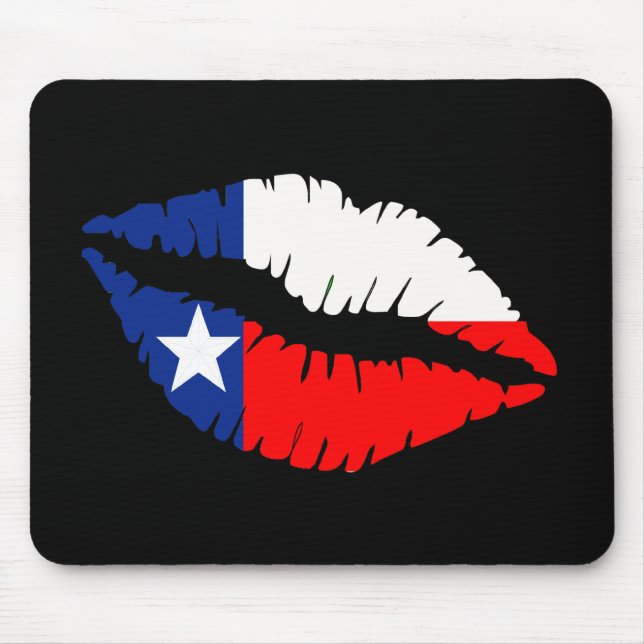 Texas Lips Mouse Mat (Front)