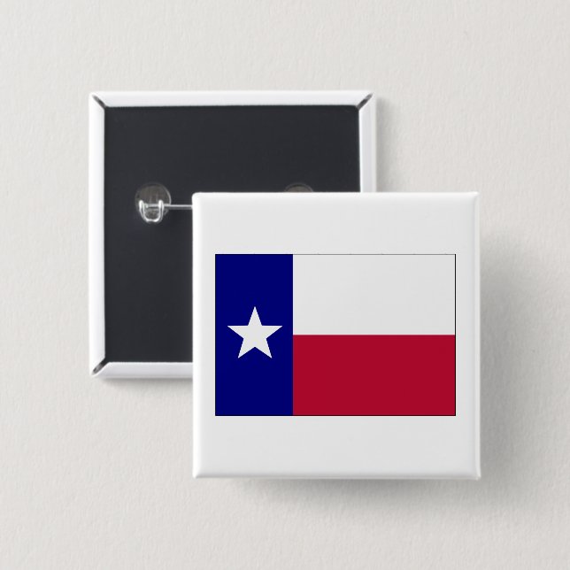 Texas Lone Star Flag 15 Cm Square Badge (Front & Back)