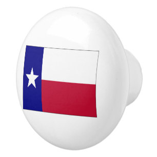 Texas Lone Star Flag Ceramic Knob