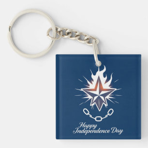 Texas Lone Star Flag & Cowboy  Key Ring