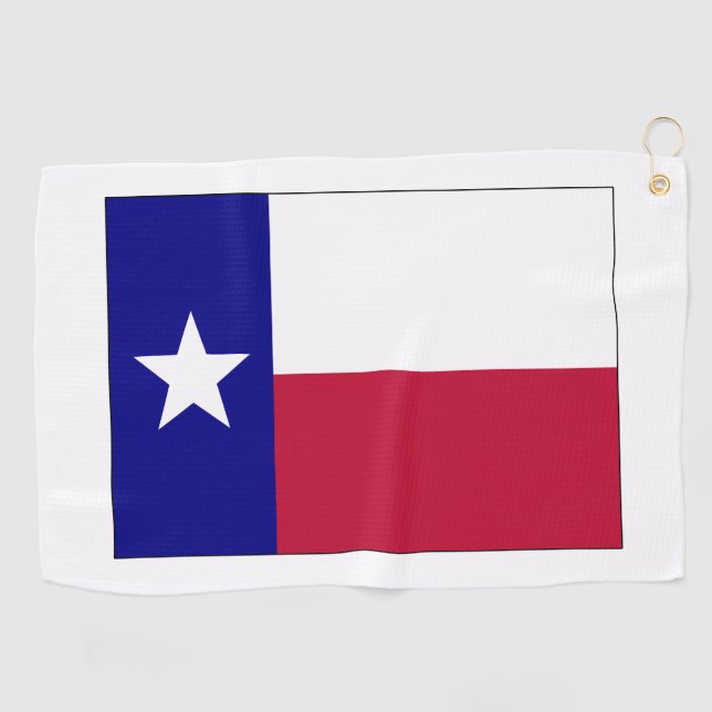 Texas Lone Star Flag Golf Towel (Horizontal)