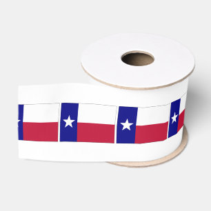 Texas Lone Star Flag Grosgrain Ribbon