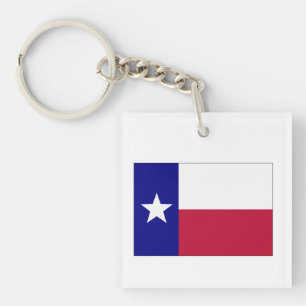 Texas Lone Star Flag Key Ring
