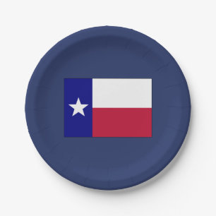 Texas Lone Star Flag Paper Plate