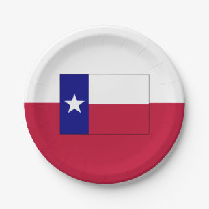 Texas Lone Star Flag Paper Plate