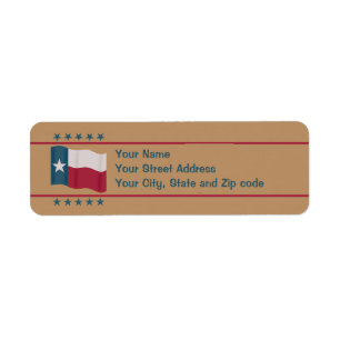 Texas Lone Star Flag Stars Tan Red White  Blue